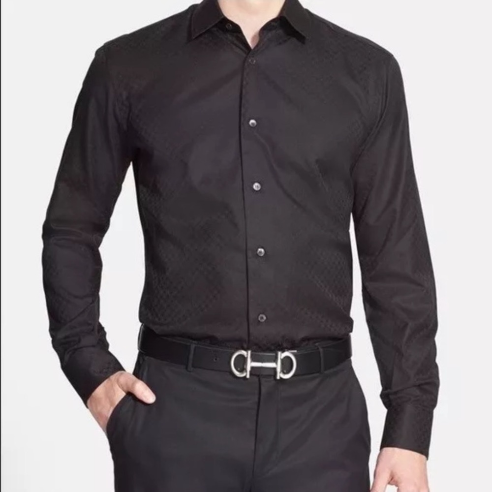 Salvatore ferragamo Mens gancini print Button Down